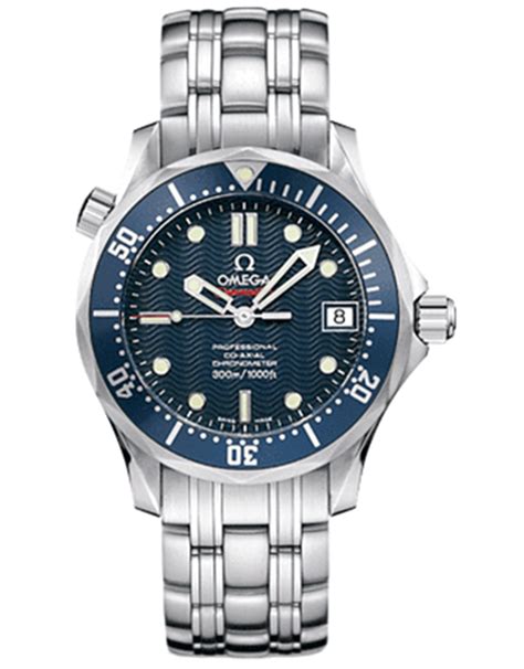 omega seamaster blue dial replica|omega seamaster chronometer automatic date.